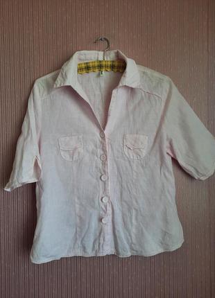 Дизайнерская льняная натуральная блуза от elisa cavaletti линия bottega