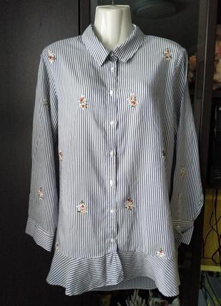 Стильна полосата туніка,рубашка 46-48 р-zara