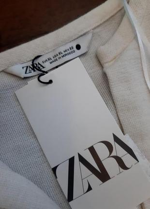 Блуза кофта в стиле рустик лен коттон zara 20228 фото