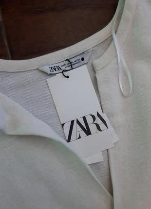 Блуза кофта в стиле рустик лен коттон zara 20227 фото