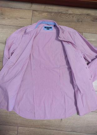 Marc o'polo slim fit сорочка рожева xl 48 - 50 р рубашка розовая7 фото