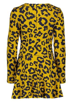 Платье для девочки le chic желтая охра леопард  98-104 см, 3-4 г4 фото
