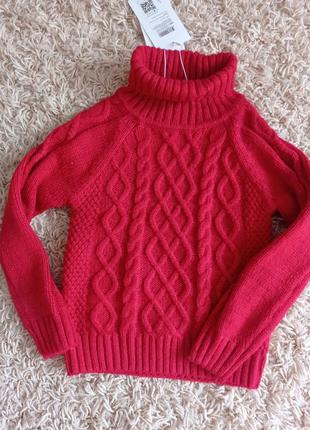Теплый красный свитер1 фото