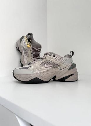 Nike m2k tekno asphalt grey круті жіночі кросівки найк натуральна шкіра сірі брендовые жіночі сірі класні кросівки демисезон натуральна шкіра6 фото