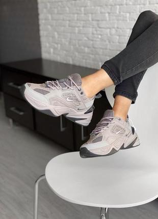 Nike m2k tekno asphalt grey круті жіночі кросівки найк натуральна шкіра сірі брендовые жіночі сірі класні кросівки демисезон натуральна шкіра9 фото