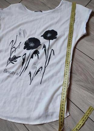 Стильна футболка блуза із маками від orsay, p. s/m5 фото