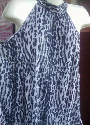 Блуза леопардовая на подкладке размера плюс  плюс сайз евро 52 укр 58-60 дешево2 фото