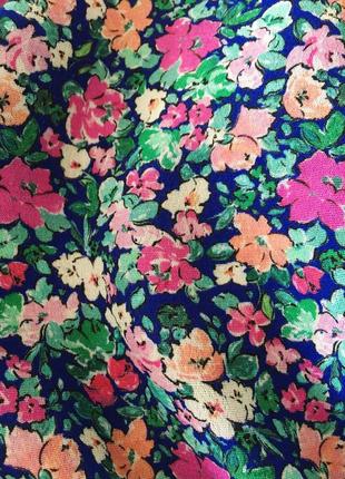 Шорты в цветочный принт zara шорты-юбка с оборками воланами в цветочек8 фото