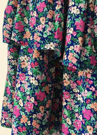 Шорты в цветочный принт zara шорты-юбка с оборками воланами в цветочек10 фото