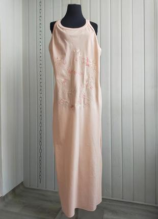 Ночная сорочка домашнее платье с вышивкой grazia'&lliani, xl3 фото