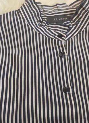 Сорочка блузка в смужку об'ємний рукав s/m(12)6 фото