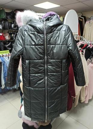 Женская куртка пальто, зима.3 фото
