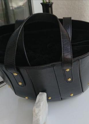 Итальянская кожаная сумка корзинка от elena daga