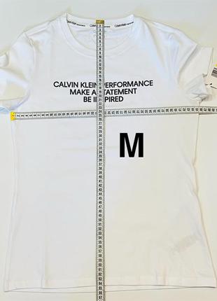 Белая футболка calvin klein performance кельвин кляйн кельвін кляйн6 фото