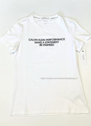 Белая футболка calvin klein performance кельвин кляйн кельвін кляйн2 фото