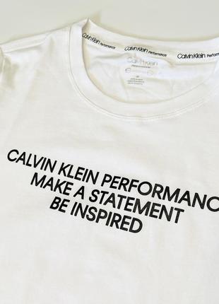 Белая футболка calvin klein performance кельвин кляйн кельвін кляйн3 фото