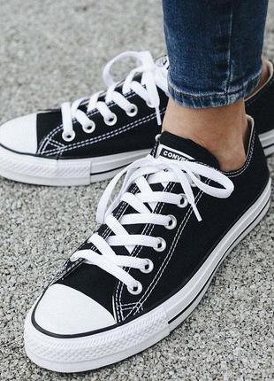 Топ!!! кеді converse chuck taylor all star m9166 black унісекс