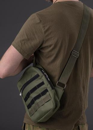 Тактична сумка khaki, дуже містка барсетка, хакі