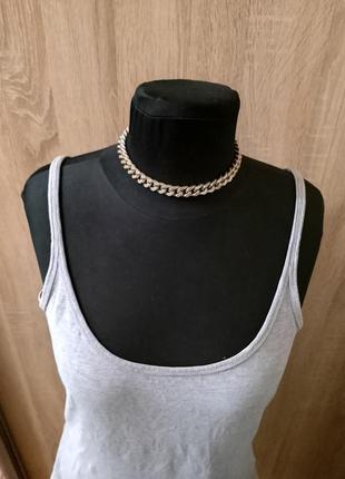 Массивная крупная короткая цепочка чокер