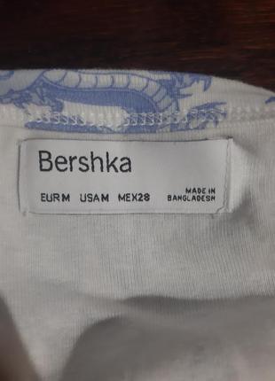 Кроптоп (футболка/топ) з принтом дракони bershka3 фото