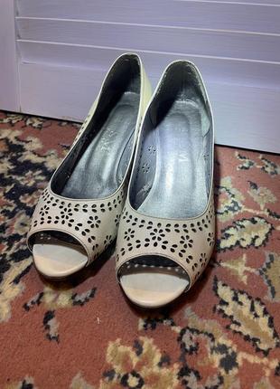 Туфлі натуральна шкіра на широку ногу