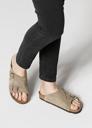 Birkenstock  zurich soft suede sandal beige