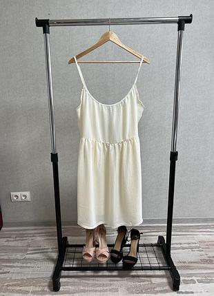 Платье сарафан сукня молочний