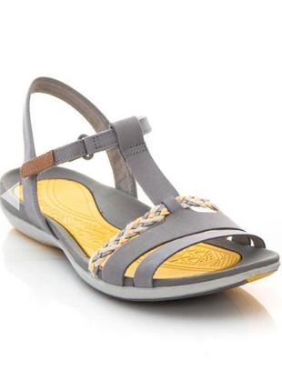 Жіночі, шкіряні босоніжки *clarks*