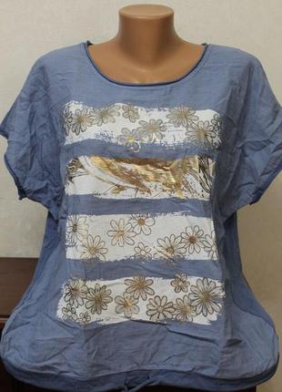 Шикарная нарядная блуза,футболочка, натуральная ткань, италия.2 фото