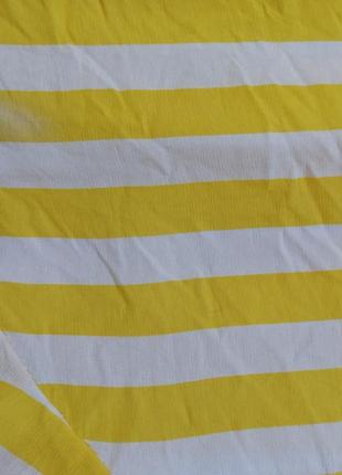 Літній ефектний сарафанчик смужку яскраво-жовтий з ефектом запаху на грудях тканина натуральна хб є10 фото