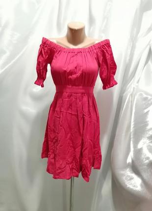 Ніжне плаття кокетка з натуральної тканини хб штапель плечі можна носити двох варіантів як закритими6 фото