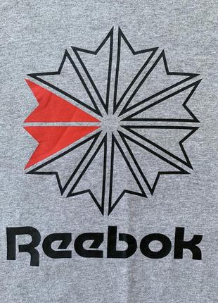 Чоловіча бавовняна футболка з принтом логотипом reebok5 фото