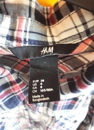 Рубашка в клетку h&m♡4 фото