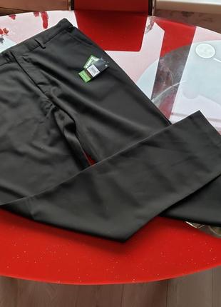 Next школьные классические прямые брюки чёрные широкая таля 17л+ 180 см4 фото