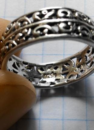 Серебряное кольцо узорчатое из таиланда