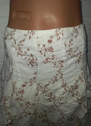 Летняя котоновая юбка миди3 фото