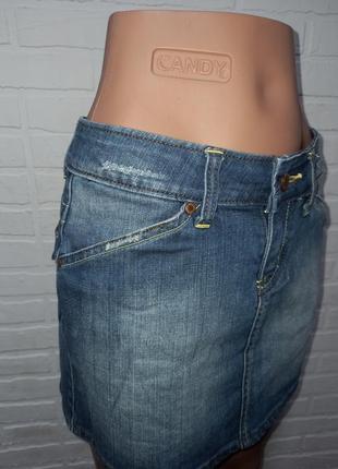 Летняя джинсовая мини юбка3 фото