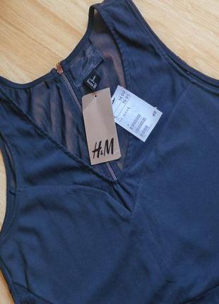 Платье h&m со вставками сеточки вверху и по бокам3 фото