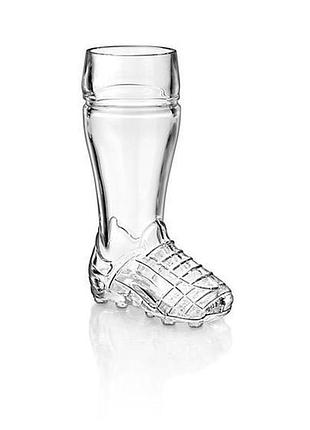 Бокал для пива футбольная бутса boot soccer borgonovo 500 мл гладкий