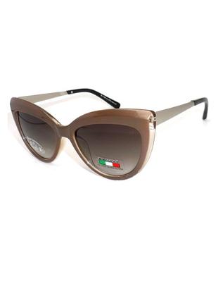 Очки солнцезащитные bialucci кошачий глаз в коричневой оправе женские