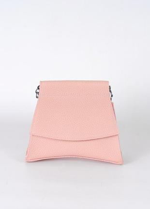 Рожева пудра сумка клатч через плече крос боді маленька міні сумочка на ремінці ланцюжку1 фото