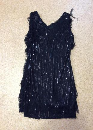 Платье вечернее бахрома нарядное izabel р. 46-484 фото