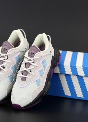Женские кроссовки adidas ozweego grey violet 37-38-39-40