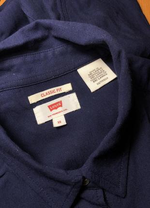 Levi’s синяя вискоза рубашка блуза плотная xs6 фото