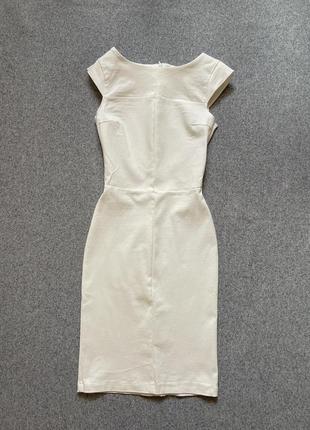 Біла сукня до колін, футляр, класичне плаття pink xs