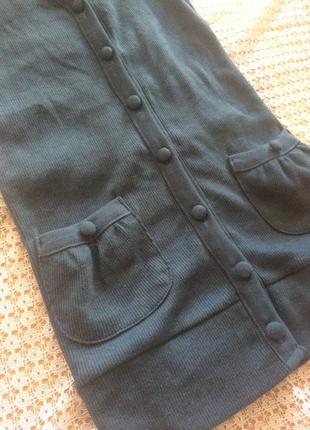 Стильний літній трикотажний жилет в рубчик з кишенями dorothy perkins