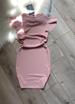 Рожева міні сукня