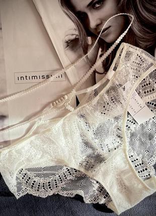 Нежные ажурные трусики intimissimi с тесемками s, m, l