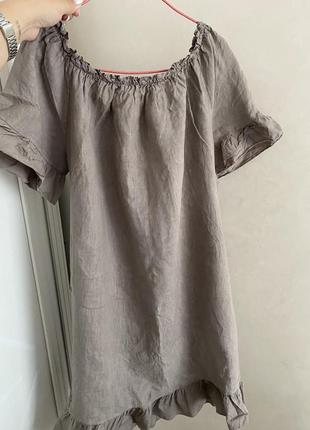 Льняное платье