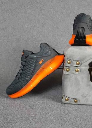 Яскраві літні кросівки zig kinetica (сірі з помаранчевим)